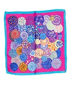  Multi Geometric Disk Print Silky Bandana