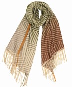  Chevron Pattern Oblong Scarf