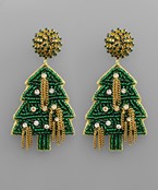  Christmas Tree & Tassel Earrings
