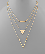  Triangle & Bar Necklace 