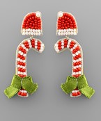  Christmas Hat & Candy Cane Earrings