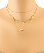  Horn & Disc Charm Layer Choker