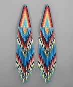  Triangle Acrylic Bead Tassel Earrings