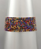  Crystal 12 Row Ribbon Bracelet