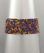  Crystal 12 Row Ribbon Bracelet