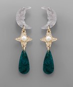  Acrylic Moon & Star Earrings