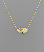  Brass Feather Necklace