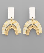  Acrylic & Metal Arch Earrings