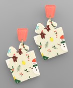  3D Print Christmas Gift Box Earrings
