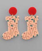  3D Print Christmas Stocking Earrings