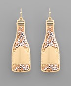  Glitter Stone Bottle Earrings