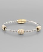 Crystal & Cable Bracelet