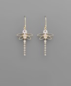  Crystal Dragonfly Dangel Earrings