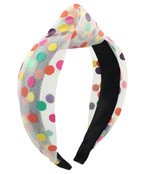  Color Dotted Mesh Headband