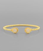  CZ Pave Hexagon Cuff