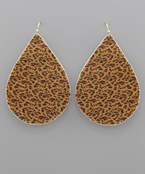  Glitter Leopard Earrings