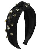  Jewel Stationed Knotted Headband