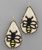  Bee Teardrop Bead Earrings