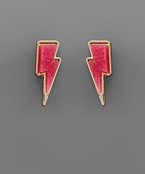  Druzy Lightning Earrings