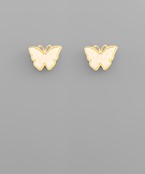  Druzy Butterfly Earrings