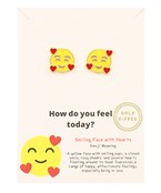  Emoji Smiling with Hearts Face Studs