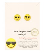  Emoji Smiling with Sunglasses Face Studs