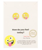  Emoji Silly Face Studs