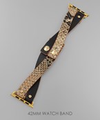  42MM Animal Print Crisscross Smartwatch Band