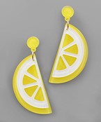  Acrylic Lemon Slices Earrings