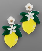  Lemon & Flower Earrings