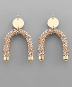  Arch Sparkling Tube Earrings