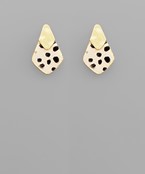  Cheetah Print Teardrop Earrings