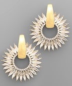  Crystal Sunflower Earrings