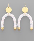  Arch Sparkling Tube Earrings