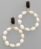  Pearl Circle Earrings