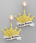  Birthday Crown Earrings
