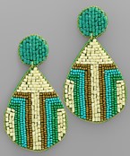  Multi Beads Teardrop Earrings