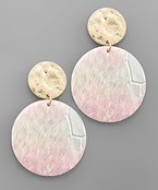  Animal Print Disk Earrings