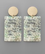  Animal Print Rectangle Earrings