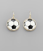  Epoxy Soccer Ball Earrings
