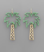  Rubber Coat Palm Tree Earrings