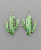  Cactus Print Earrings