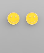  Epoxy Smile Face Studs