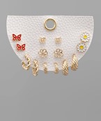  Butterfly & Daisy Earrings Set
