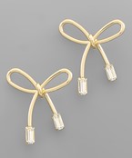 Knoted Crystal Ribbon Earrings