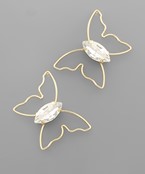  Marquise Crystal Butterfly Earrings
