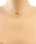  Geometric & Pearl Choker