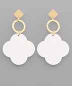  Color Coated Clover Earrings