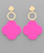  Color Coated Clover Earrings