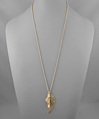  Wing & FEARLESS Bar Necklace